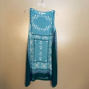 Max Studio Light blue, green, patterned dress